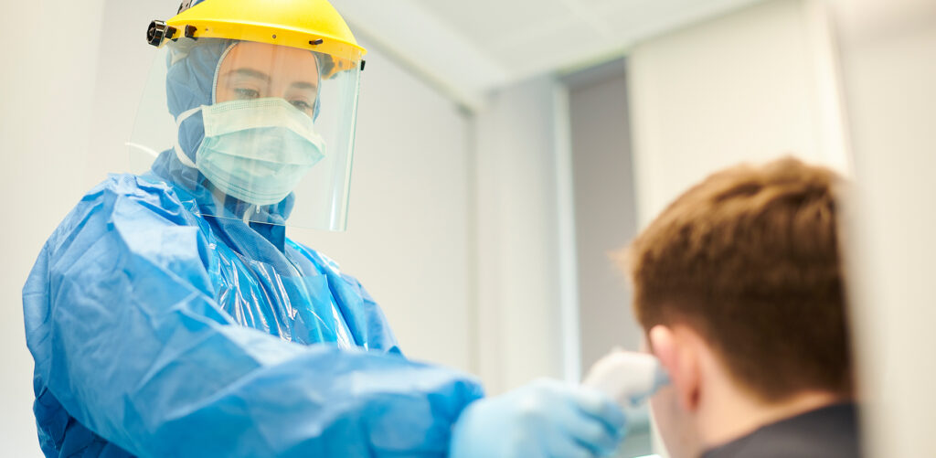 Dentist in PPE Gear