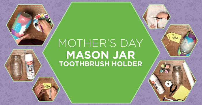 Looking for a Mother’s Day activity to make with the kiddos? This beautiful “stained-glass” toothbrush holder is a fond memory she can cherish and use!