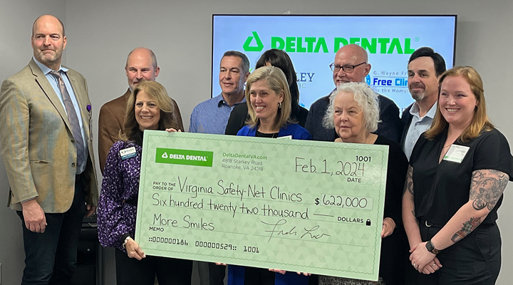 Delta Dental of Virginia celebrating a grant award.